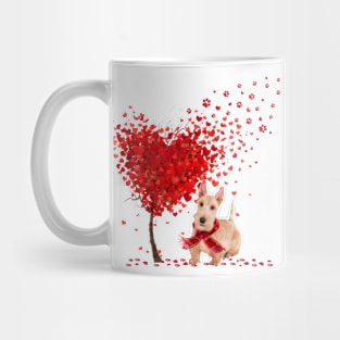 Valentine's Day Heart Tree Love Wheaten Scottish Terrier Mug